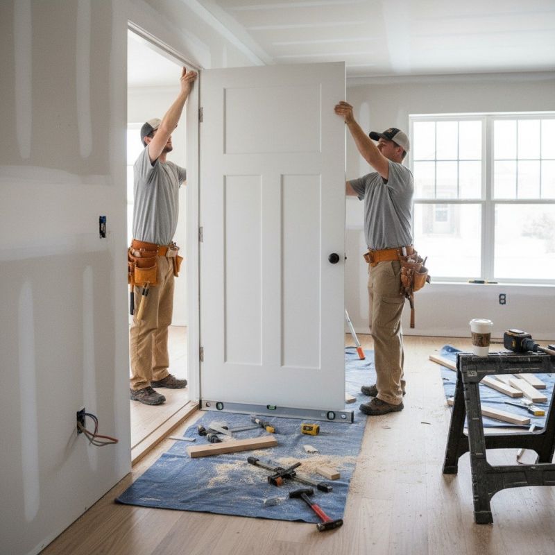 Interior Door Staining detail